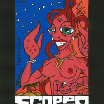 Painting titled "Scorpio" by Siljoe, Original Artwork