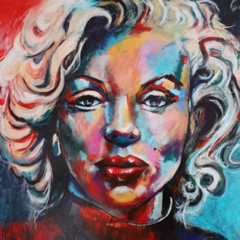 Malarstwo zatytułowany „Marilyn Monroe” autorstwa Silke Von Clarmann, Oryginalna praca, Akryl