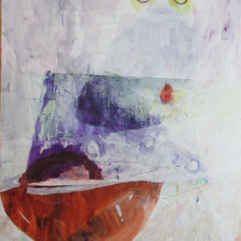 Painting titled "Innen/Außen" by Silke Wehling, Original Artwork, Watercolor