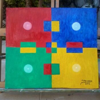 Painting titled "Juegos de colores" by Silo, Original Artwork, Oil