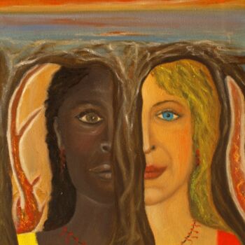 Pintura titulada "Donne del Mediterra…" por Silvana Gatti, Obra de arte original, Oleo