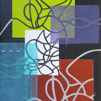 Painting titled "Connections II" by Silvana Klaric, Original Artwork, Acrylic