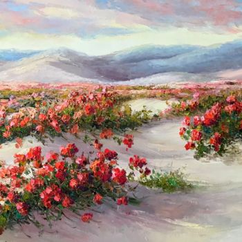 Painting titled "O deserto de Atacam…" by Silvana Oliveira, Original Artwork, Oil
