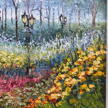 Pintura intitulada "A primavera chegou…" por Silvana Oliveira, Obras de arte originais, Óleo