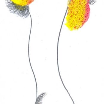 Drawing titled "Fertility blooms 1" by Angelo Magno, Original Artwork