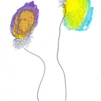 Drawing titled "Fertility Blooms 4" by Angelo Magno, Original Artwork