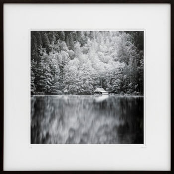 Photography titled "Boat House at Mount…" by Gerald Berghammer, Original Artwork, Analog photography Mounted on Cardboard