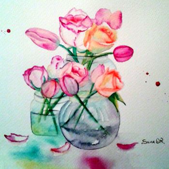 Pintura titulada "Tulipani" por Silvia D.R., Obra de arte original