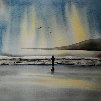 Painting titled "Loneliness" by Silvia D.R., Original Artwork