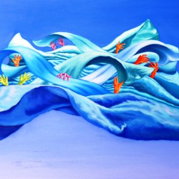 Painting titled "un-mare-di-storie" by Silvia Rea, Original Artwork, Oil