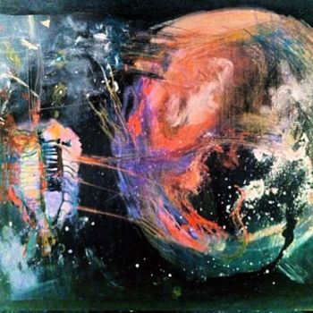 Disegno intitolato "Voyage à Mars" da Silvia Ruiz-Poveda, Opera d'arte originale, Pastello
