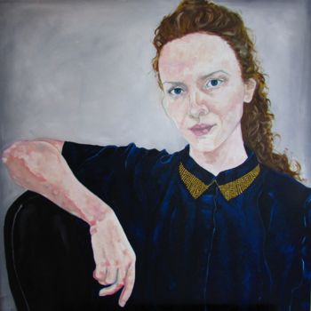 Painting titled "Riut- Portrait of S…" by Silvia Sarsano, Original Artwork, Oil