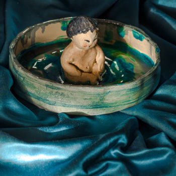 Sculpture titled "il bagno" by Silvia Benfenati, Original Artwork, Ceramics