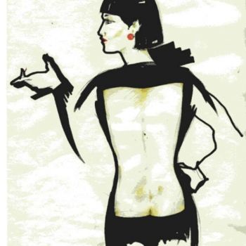 Disegno intitolato "nero1" da Silvia Benfenati, Opera d'arte originale, Altro