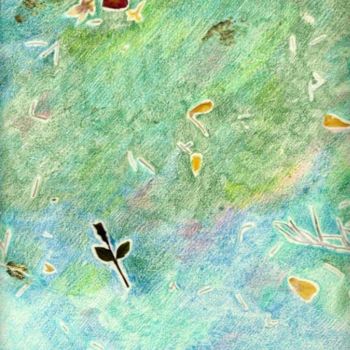 Dibujo titulada "acque salmastre par…" por Silvia Benfenati, Obra de arte original, Conté Montado en Cartulina