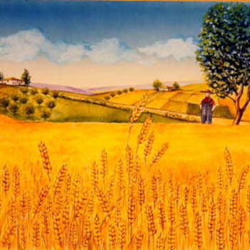 Desenho intitulada "il grano" por Silvia Benfenati, Obras de arte originais, Outro
