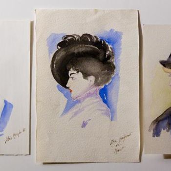 「trois Manet」というタイトルの絵画 Silvia Benfenatiによって, オリジナルのアートワーク