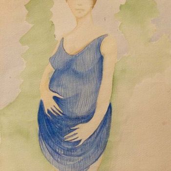Disegno intitolato "mamma" da Silvia Benfenati, Opera d'arte originale, Altro
