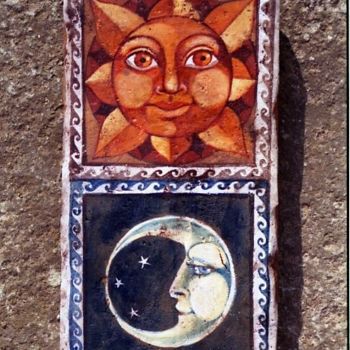 Artcraft titled "sole-luna su tavella" by Silvia Benfenati, Original Artwork