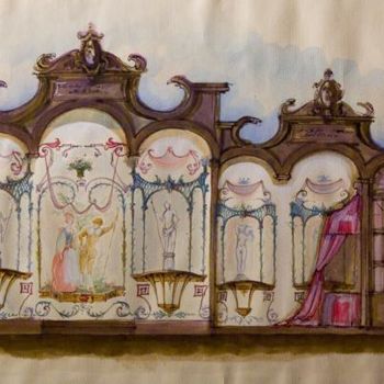 Pittura intitolato "Le nozze di Figaro…" da Silvia Benfenati, Opera d'arte originale, Altro