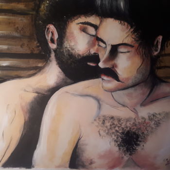 Painting titled "L'amore" by Silvia Bighi, Original Artwork, Oil
