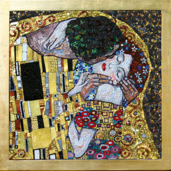 Pittura intitolato "bacio-di-klimt-2a.j…" da Silvia Danelutti, Opera d'arte originale