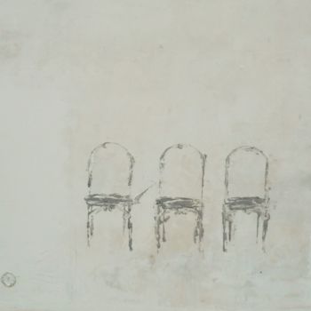 Malerei mit dem Titel "le-tre-sedie-55x46.…" von Silvia Leveroni Calvi, Original-Kunstwerk