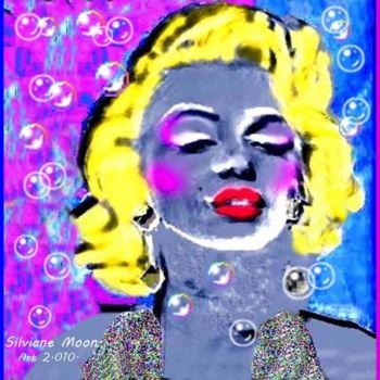 Digitale Kunst getiteld "Marilyn Monroe Bolh…" door Silviane Moon, Origineel Kunstwerk, Digitaal Schilderwerk