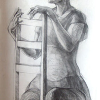 Desenho intitulada "Portrait 1" por Silvia-Alexandra Pintilie, Obras de arte originais