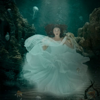 Digital Arts titled "Runaway Bride" by Silvija Treice, Original Artwork, Photo Montage
