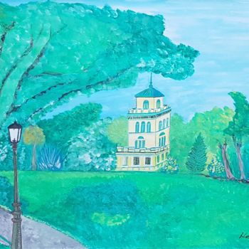 Painting titled "Paviljon Maksimir-…" by Kristof, Original Artwork, Tempera