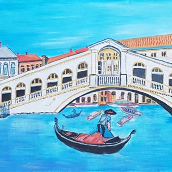 绘画 标题为“Venecija-Venice” 由Kristof, 原创艺术品, 彩画