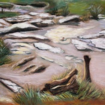 Peinture intitulée "rivière alpine" par Sim13, Œuvre d'art originale