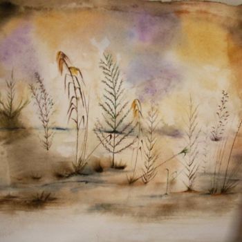 Peinture intitulée "herbes des marais" par Sim13, Œuvre d'art originale