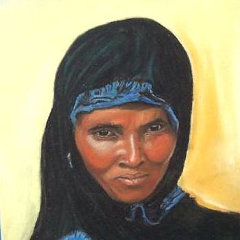 Peinture intitulée "Malienne" par Sim13, Œuvre d'art originale