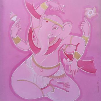 Painting titled "Ganesha - 001" by Sima Arts Gallery, Original Artwork
