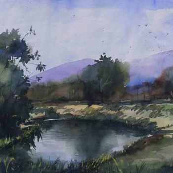 Painting titled "Landscape - SB059" by Sima Arts Gallery, Original Artwork