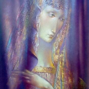 Malerei mit dem Titel "madonna" von Simeon Shivachev, Original-Kunstwerk