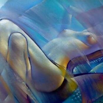 Pintura intitulada "naked" por Simeon Shivachev, Obras de arte originais