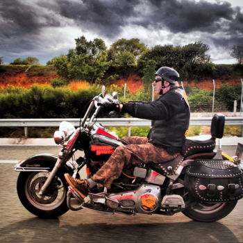 Fotografia zatytułowany „Easy rider” autorstwa Simon Gaitanidis, Oryginalna praca, Fotografia cyfrowa