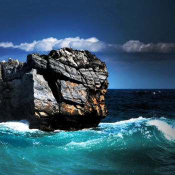 Photography titled "Surfing rock" by Simon Gaitanidis, Original Artwork, Digital Photography