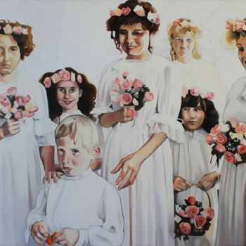 Pintura intitulada "Cerimonia" por David Peres, Obras de arte originais, Óleo
