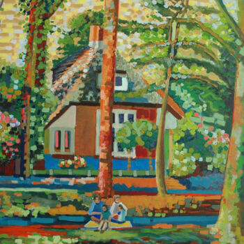 Painting titled "FORREST HOME ABSTRA…" by Simon Borst, Original Artwork