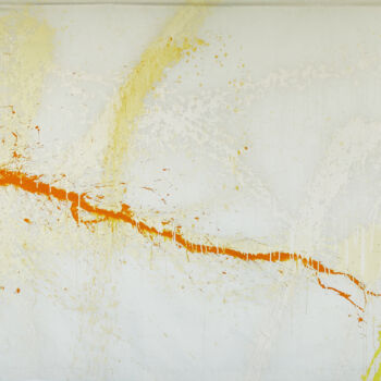 Peinture intitulée "Orange Yellow Cream" par Simon Findlay, Œuvre d'art originale, Acrylique