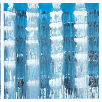 Картина под названием "Blue Clouds Grey" - Simon Findlay, Подлинное произведение искусства, Акрил