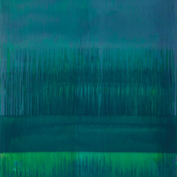 Peinture intitulée "Blue Grey Green" par Simon Findlay, Œuvre d'art originale, Acrylique