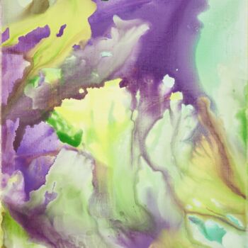 "Purple Yellow Galaxy" başlıklı Tablo Simon Findlay tarafından, Orijinal sanat, Akrilik