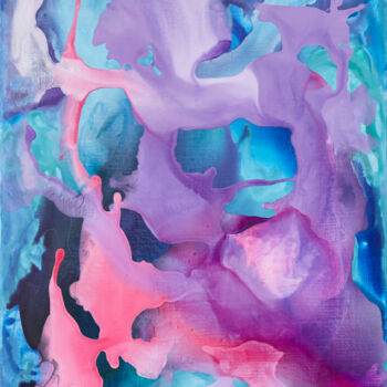 「Blue Purple Pink Ga…」というタイトルの絵画 Simon Findlayによって, オリジナルのアートワーク, アクリル