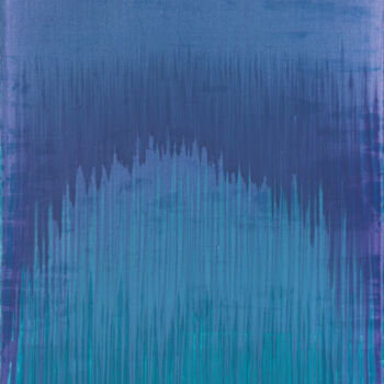 Peinture intitulée "Purple Arc Over Blu…" par Simon Findlay, Œuvre d'art originale, Acrylique