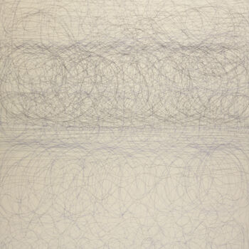 Картина под названием "Static 1" - Simon Findlay, Подлинное произведение искусства, Шариковая ручка